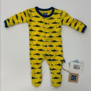 Kickee Pants Lemon Shark Footie